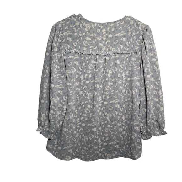 Calivta Blouse Women's Medium V-Neck Button Up 3/4 Sleeve Career Shirt Top NWT - Picture 5 of 10